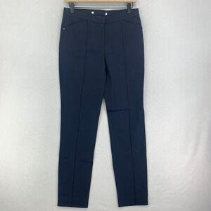 Raffaello Rossi Dress Pants Trousers Womens 6 Navy Blue Skinny Leg High Rise‎